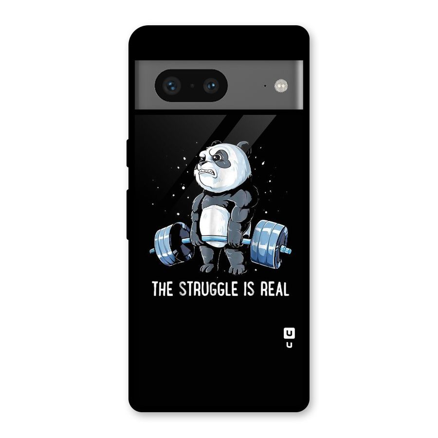 Struggle is Real Panda Glass Back Case for Google Pixel 7