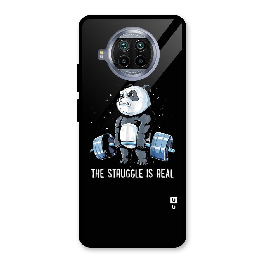 Struggle is Real Panda Glass Back Case for Mi 10i