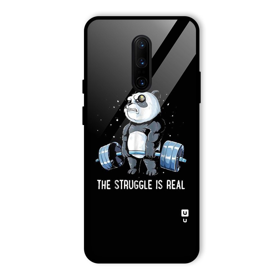 Struggle is Real Panda Glass Back Case for OnePlus 7 Pro