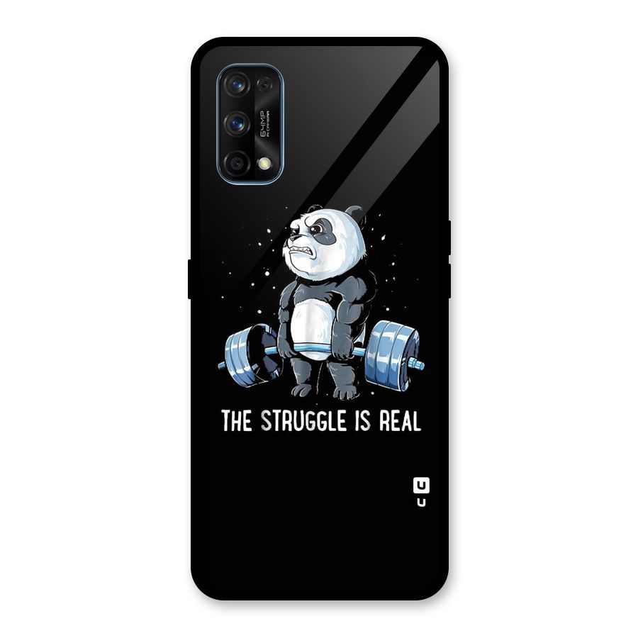 Struggle is Real Panda Glass Back Case for Realme 7 Pro