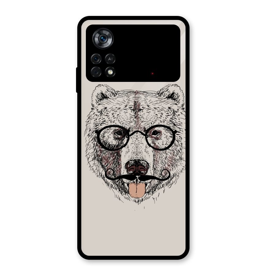 Studious Bear Glass Back Case for Poco X4 Pro 5G
