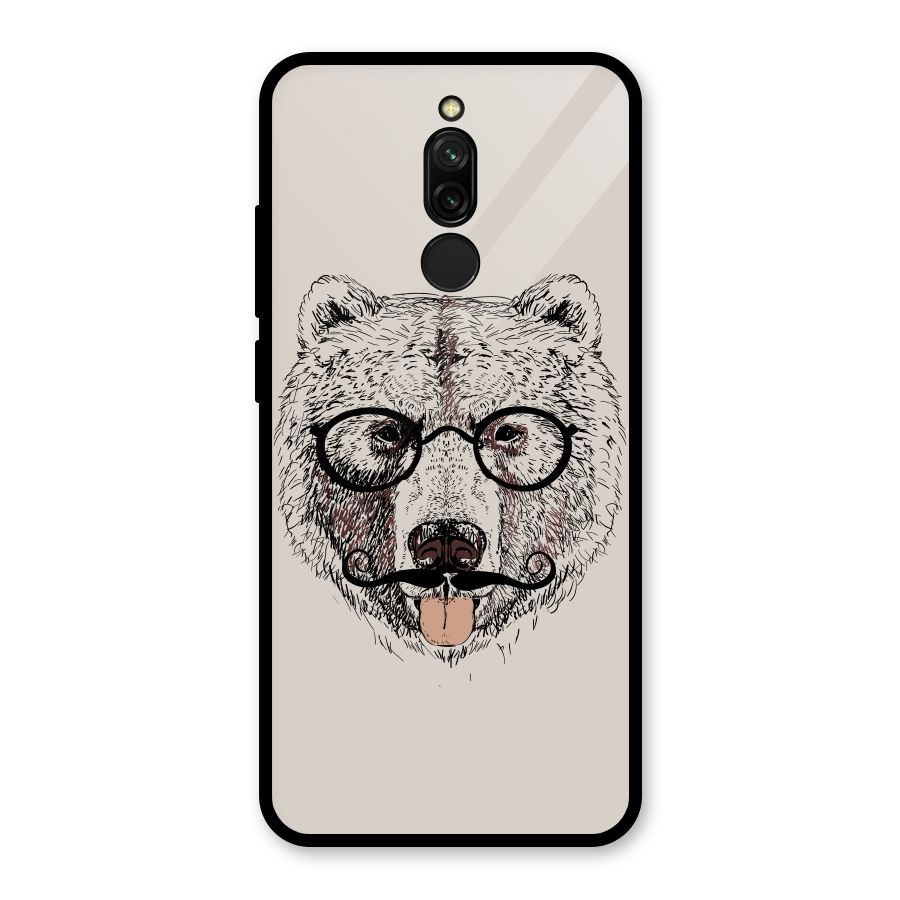 Studious Bear Glass Back Case for Redmi 8