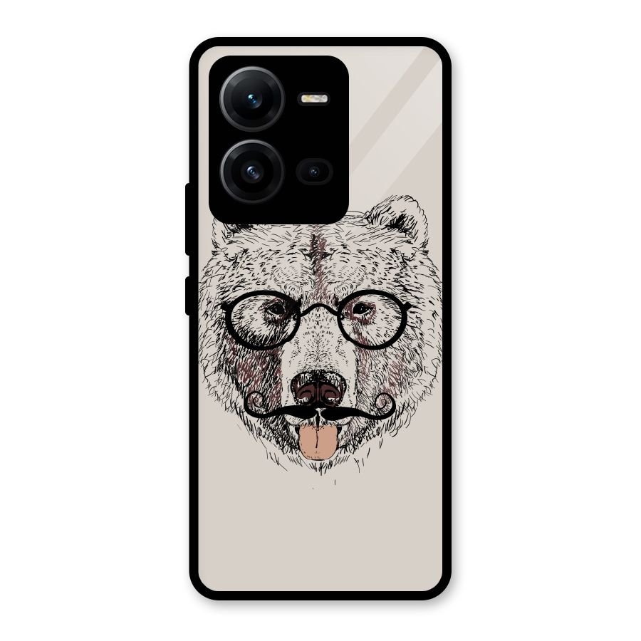 Studious Bear Glass Back Case for Vivo V25
