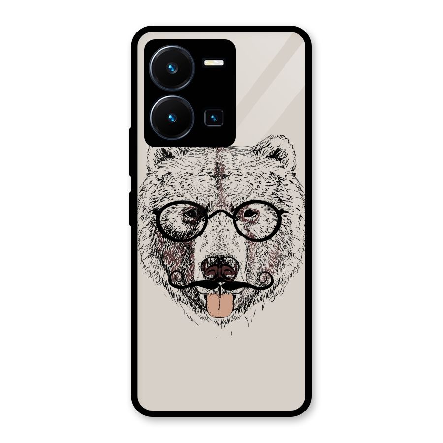Studious Bear Glass Back Case for Vivo Y35