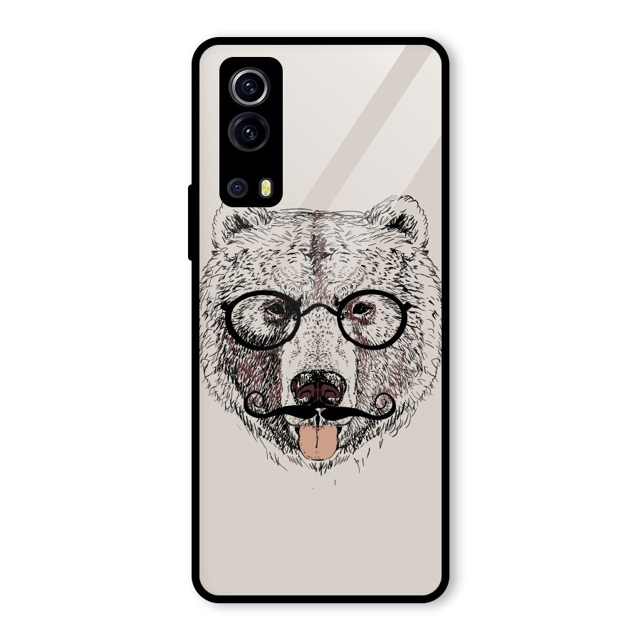 Studious Bear Glass Back Case for Vivo iQOO Z3