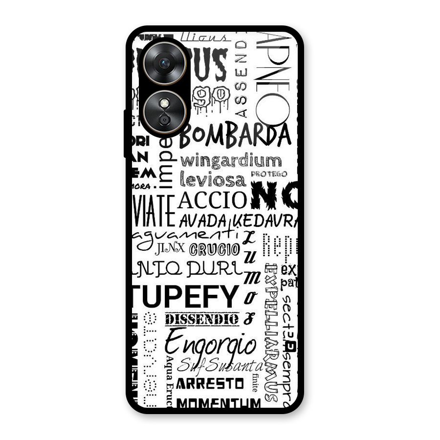 Stupefy Glass Back Case for Oppo A17