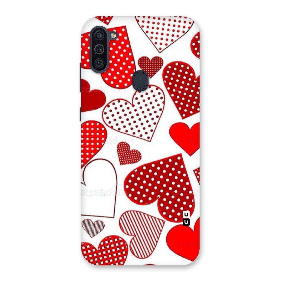 Style Hearts Back Case for Galaxy M11