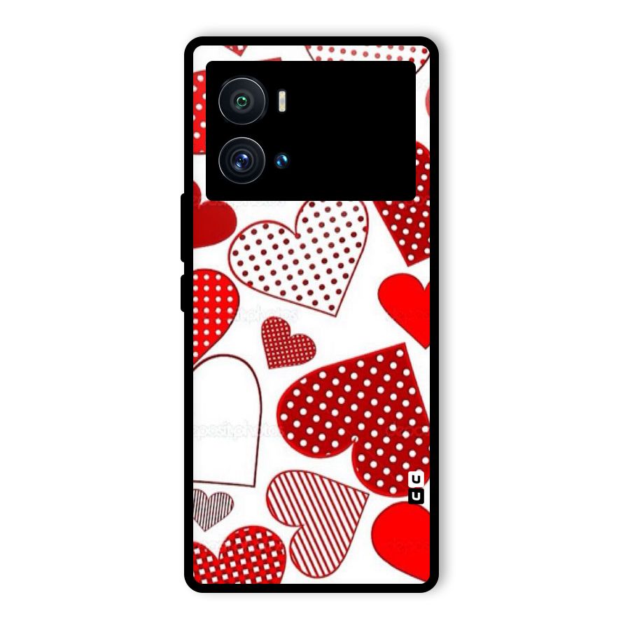 Style Hearts Glass Back Case for Vivo iQOO 9 Pro