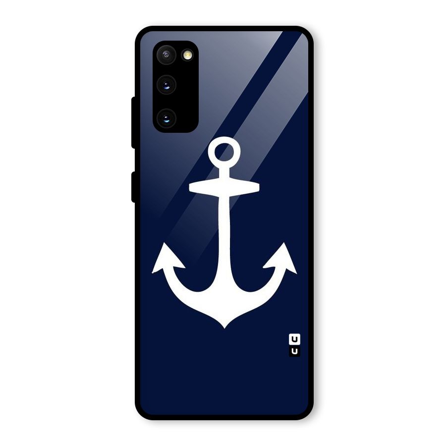 Stylish Anchor Design Glass Back Case for Galaxy S20 FE 5G