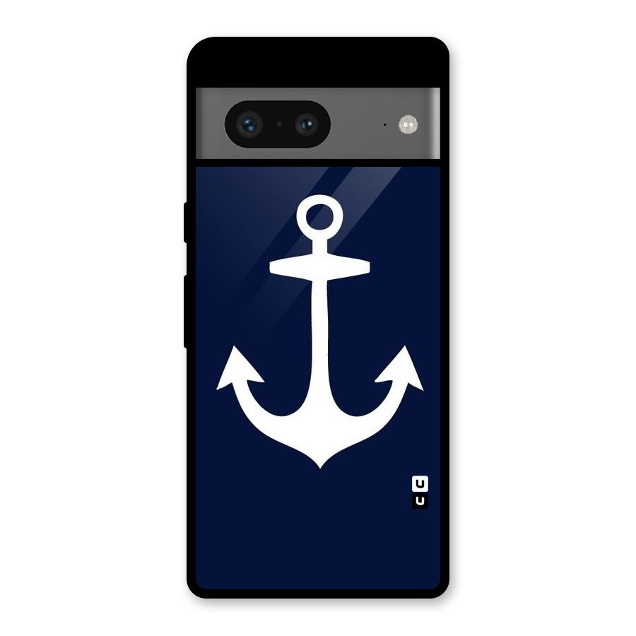 Stylish Anchor Design Glass Back Case for Google Pixel 7