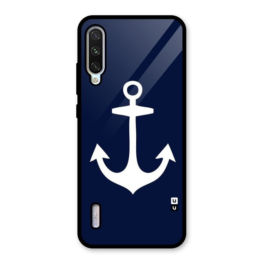 Stylish Anchor Design Glass Back Case for Mi A3