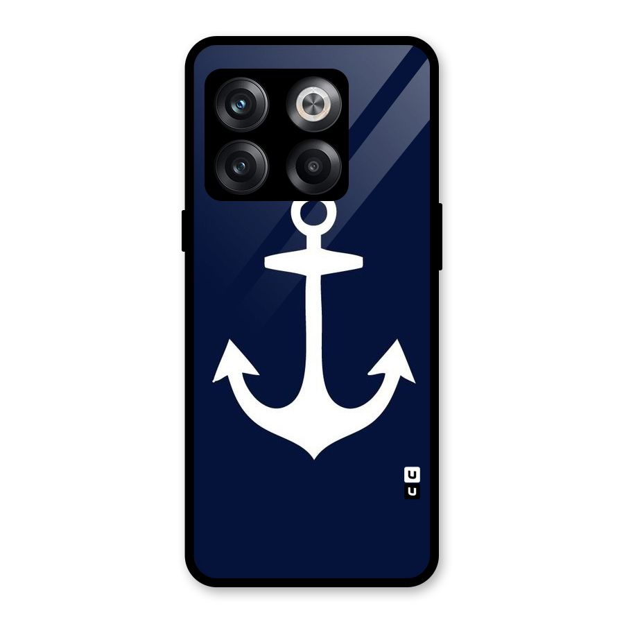 Stylish Anchor Design Glass Back Case for OnePlus 10T