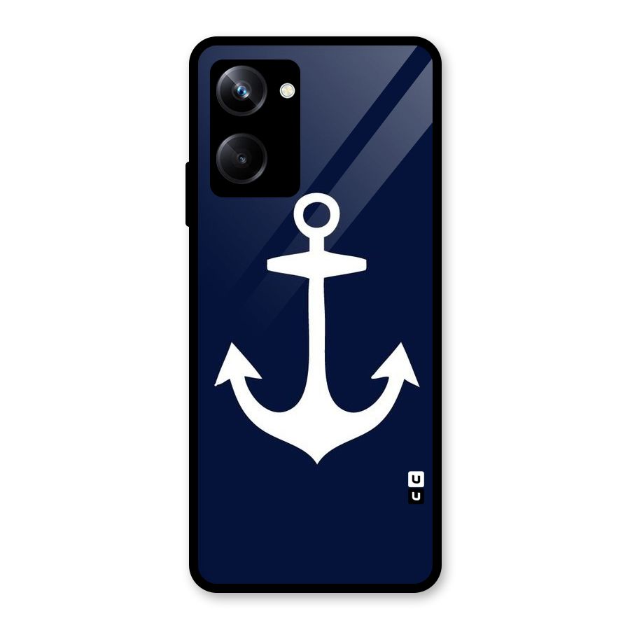 Stylish Anchor Design Glass Back Case for Realme 10 Pro