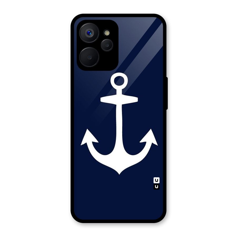 Stylish Anchor Design Glass Back Case for Realme 9i 5G