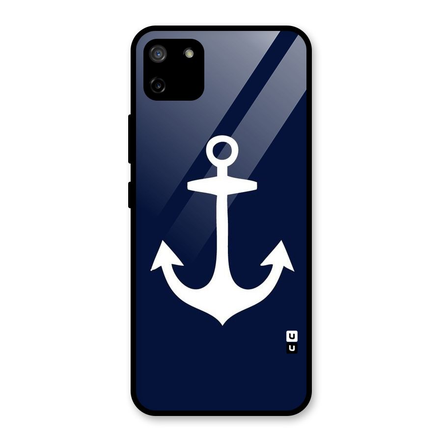 Stylish Anchor Design Glass Back Case for Realme C11