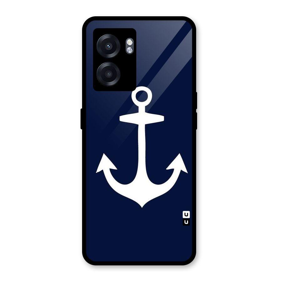 Stylish Anchor Design Glass Back Case for Realme Narzo 50 5G