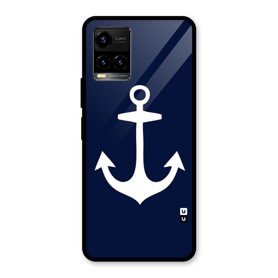 Stylish Anchor Design Glass Back Case for Vivo Y21T