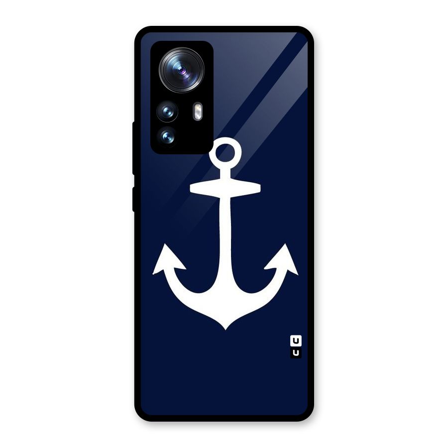 Stylish Anchor Design Glass Back Case for Xiaomi 12 Pro