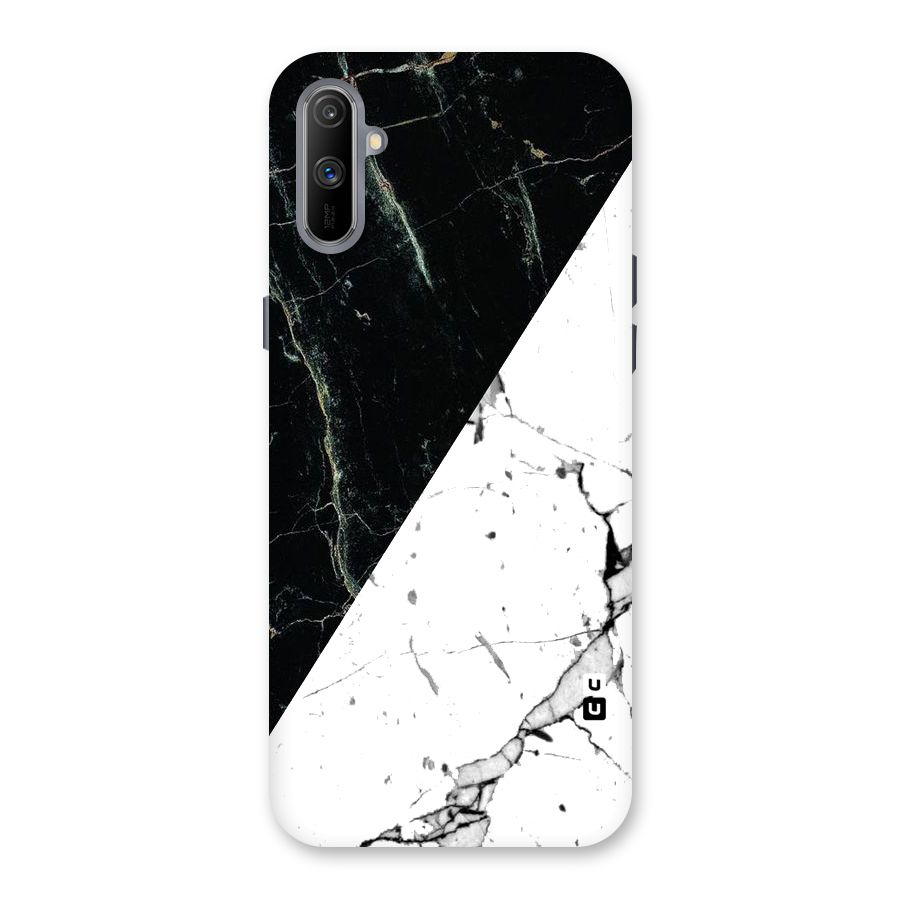 Stylish Diagonal Marble Back Case for Realme C3