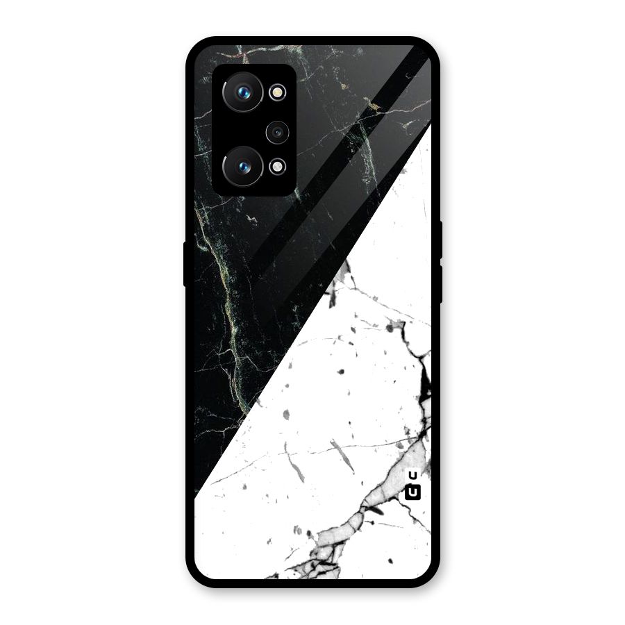 Stylish Diagonal Marble Glass Back Case for Realme GT Neo 3T