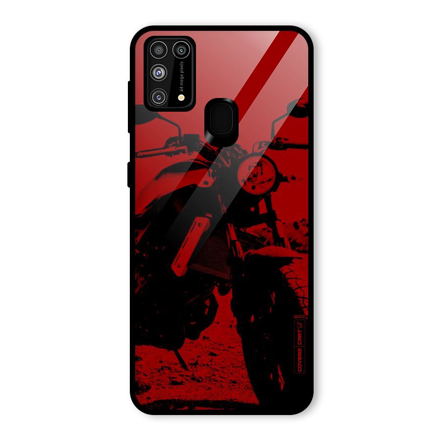 Stylish Ride Red Glass Back Case for Galaxy M31