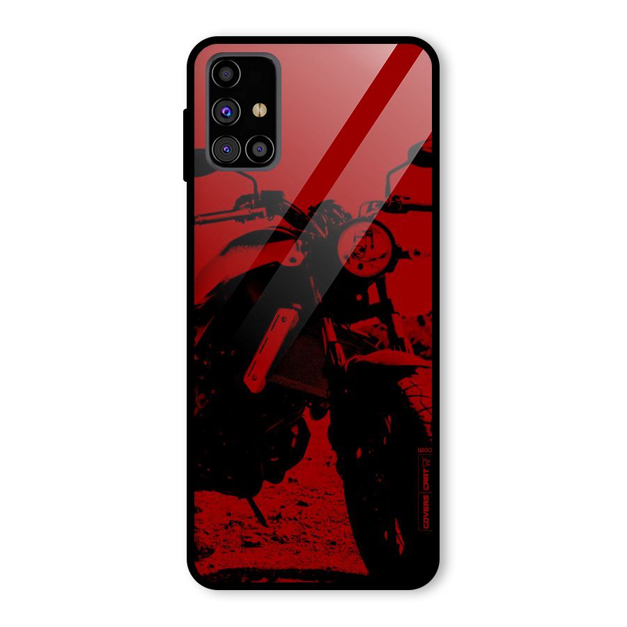 Stylish Ride Red Glass Back Case for Galaxy M31s