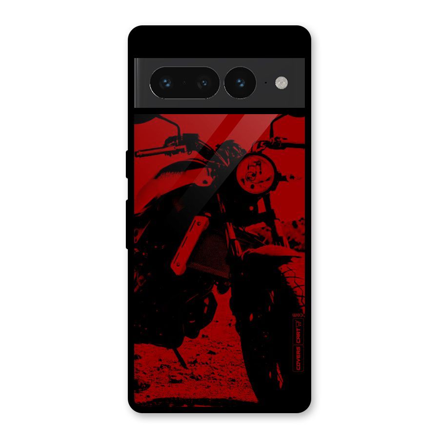 Stylish Ride Red Glass Back Case for Google Pixel 7 Pro