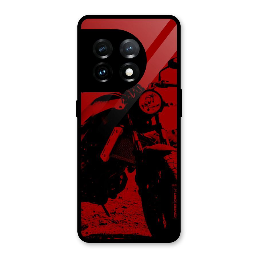 Stylish Ride Red Glass Back Case for OnePlus 11