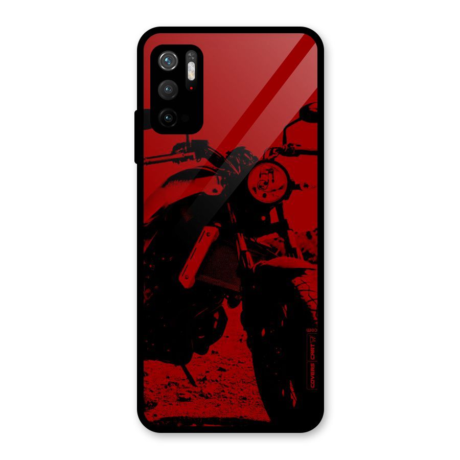 Stylish Ride Red Glass Back Case for Poco M3 Pro 5G