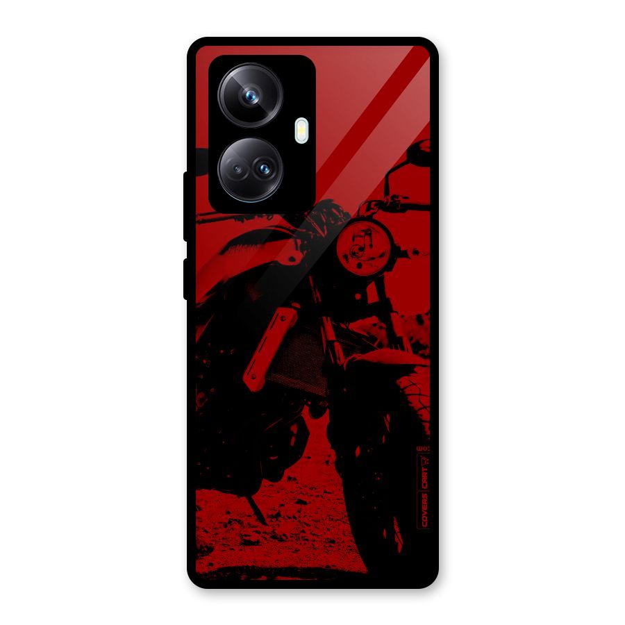 Stylish Ride Red Glass Back Case for Realme 10 Pro Plus