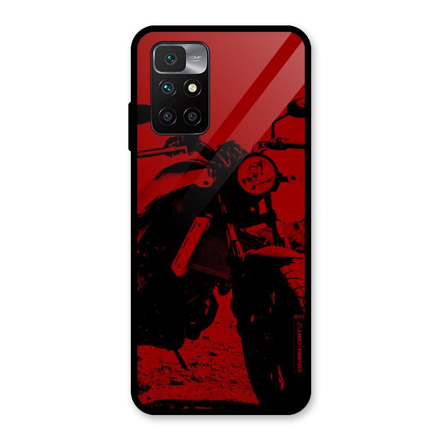 Stylish Ride Red Glass Back Case for Redmi 10 Prime