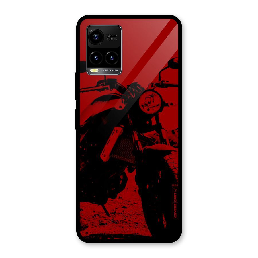 Stylish Ride Red Glass Back Case for Vivo Y21T