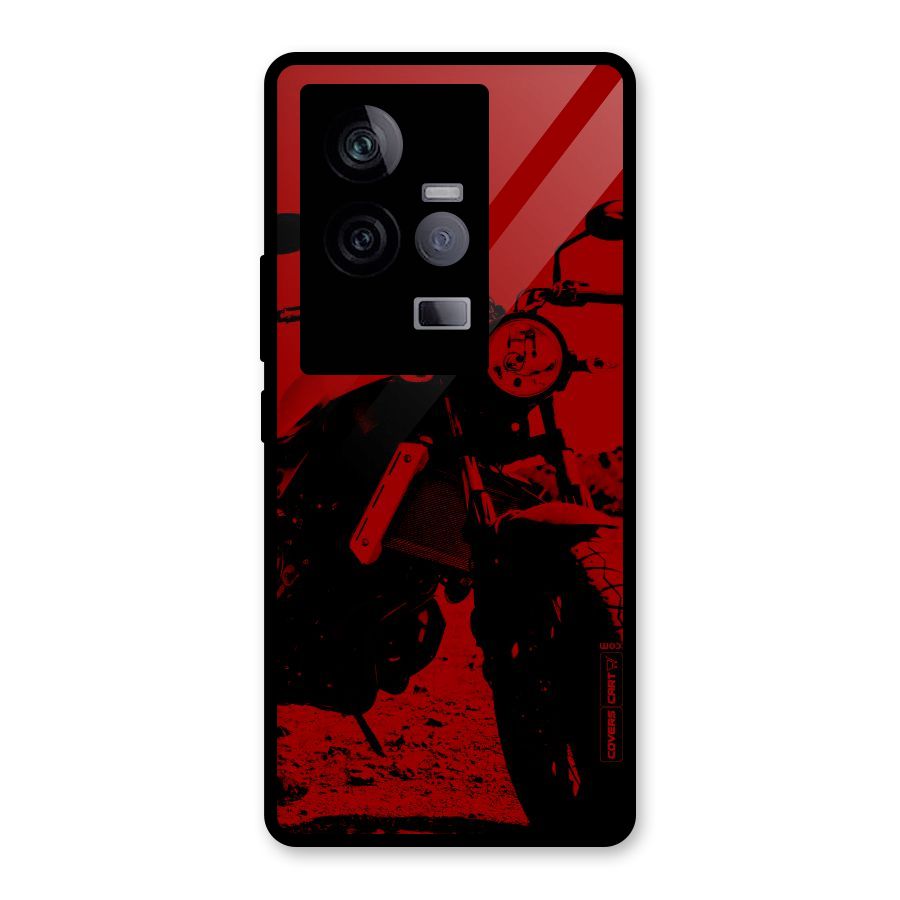 Stylish Ride Red Glass Back Case for Vivo iQOO 11 5G