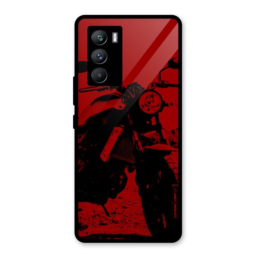 Stylish Ride Red Glass Back Case for Vivo iQOO 9 SE