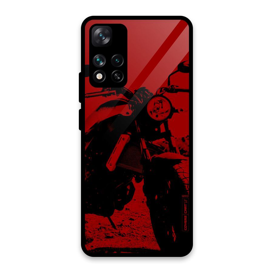 Stylish Ride Red Glass Back Case for Xiaomi 11i HyperCharge 5G