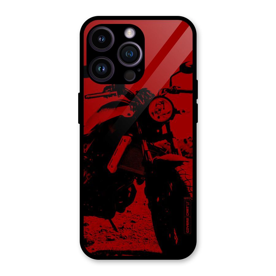 Stylish Ride Red Glass Back Case for iPhone 14 Pro Max