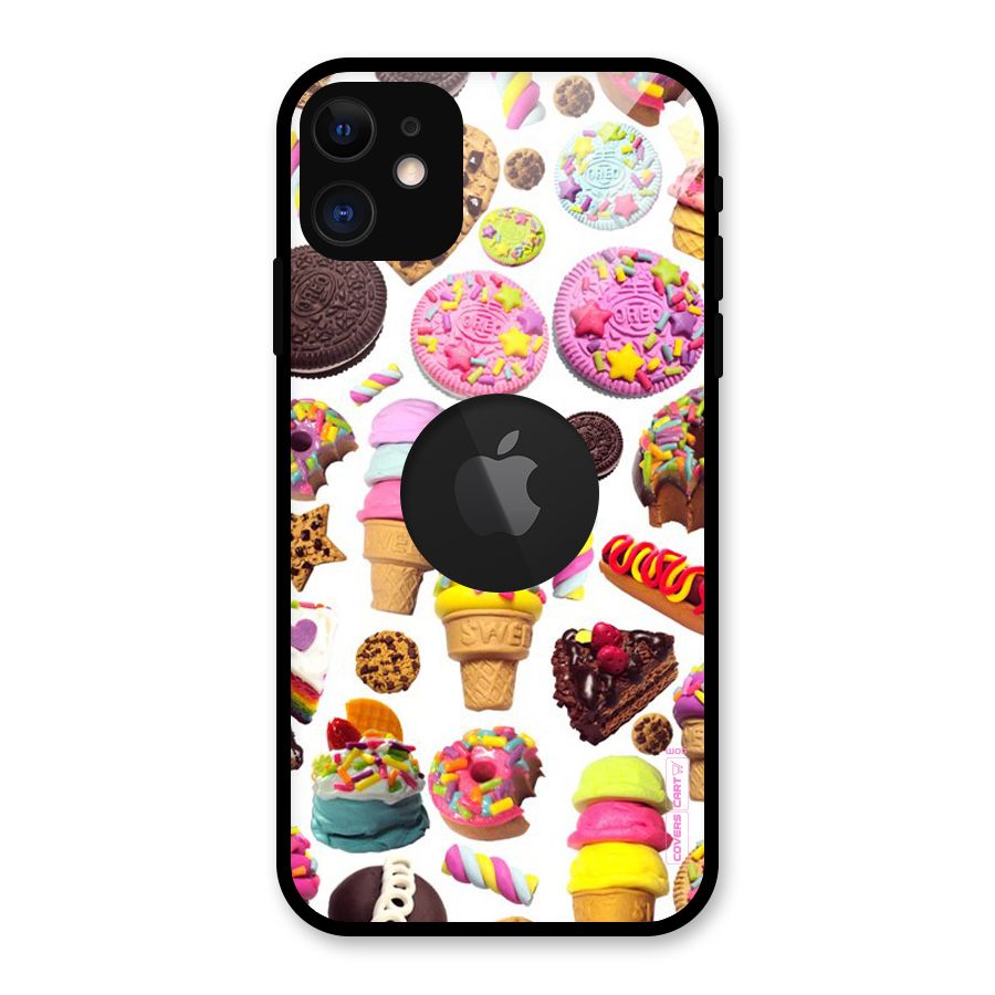 Sugar Rush Glass Back Case for iPhone 11 Logo Cut