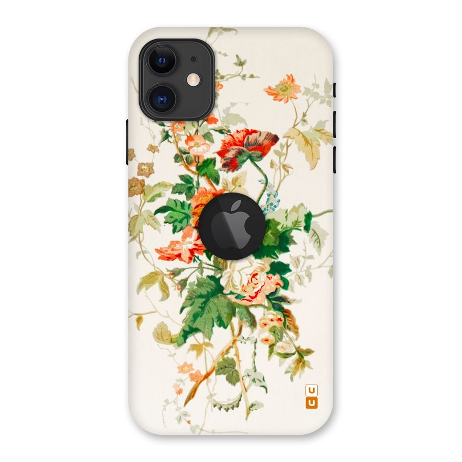 Summer Floral Back Case for iPhone 11 Logo Cut