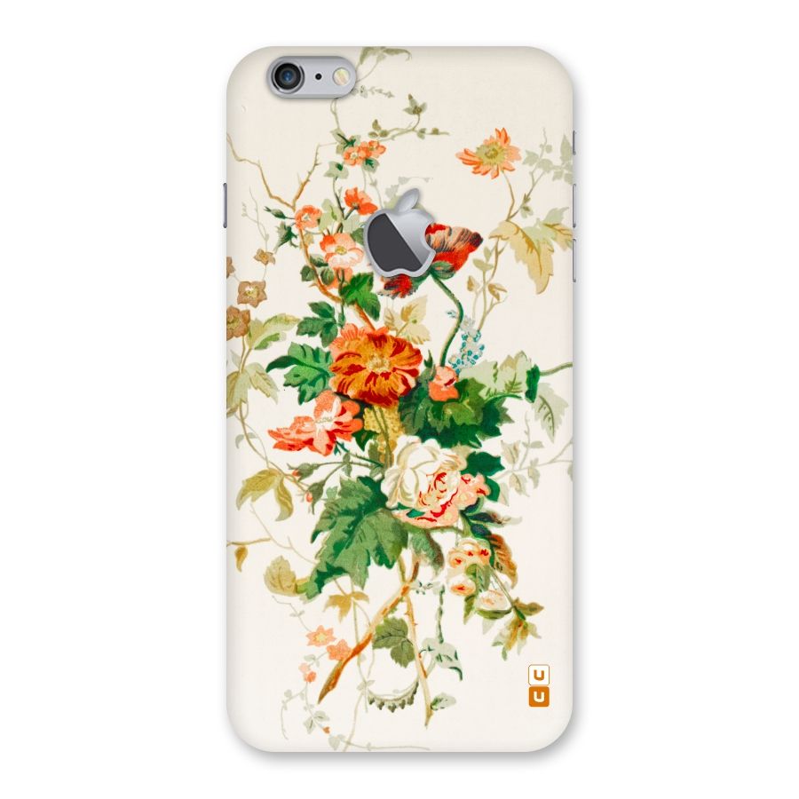 Summer Floral Back Case for iPhone 6 Plus 6S Plus Logo Cut