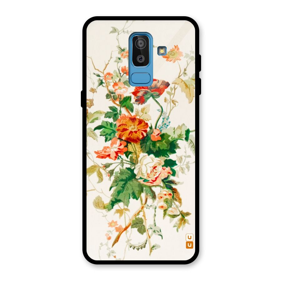 Summer Floral Glass Back Case for Galaxy J8