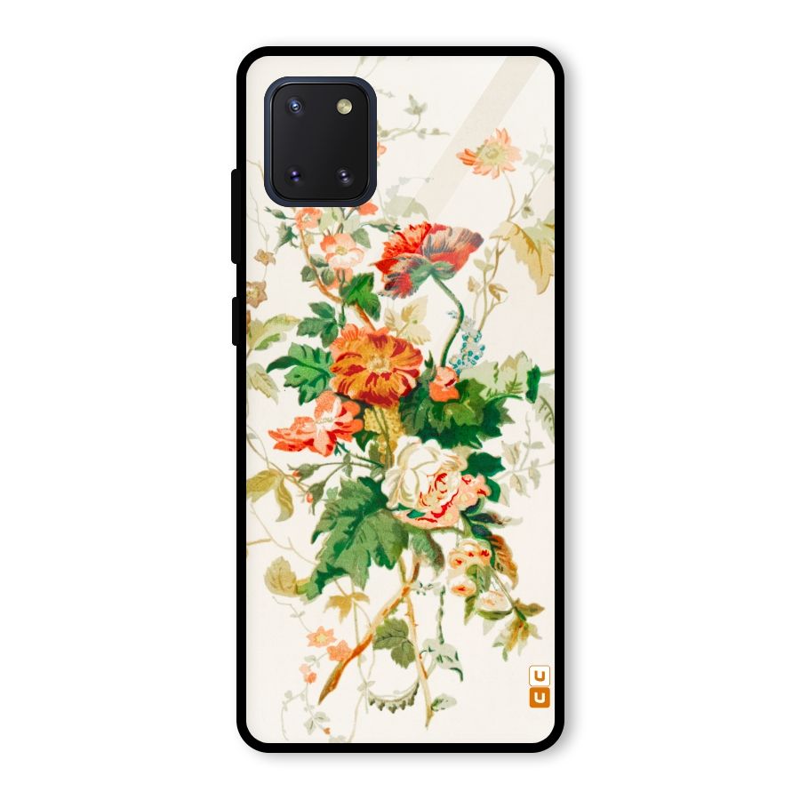 Summer Floral Glass Back Case for Galaxy Note 10 Lite
