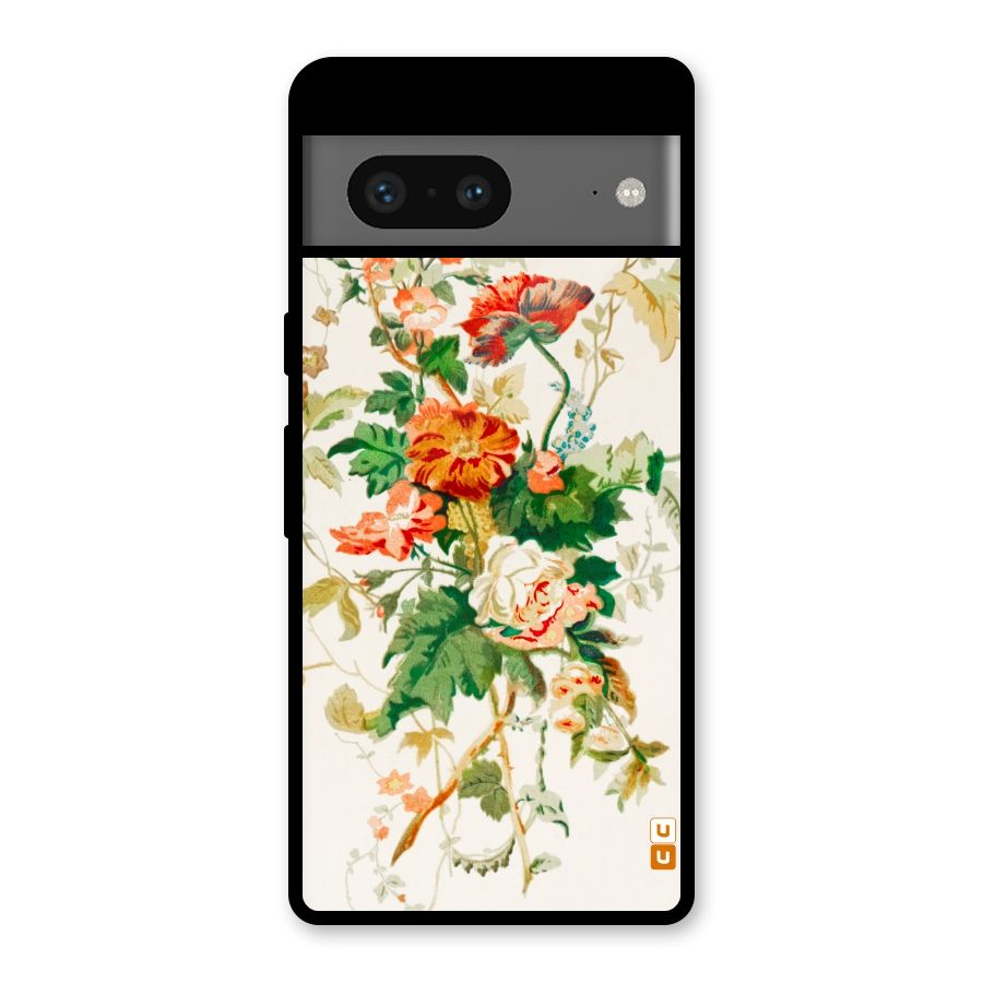 Summer Floral Glass Back Case for Google Pixel 7