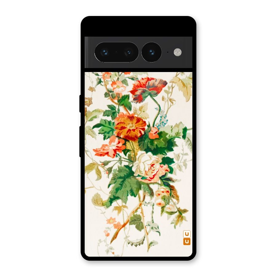 Summer Floral Glass Back Case for Google Pixel 7 Pro