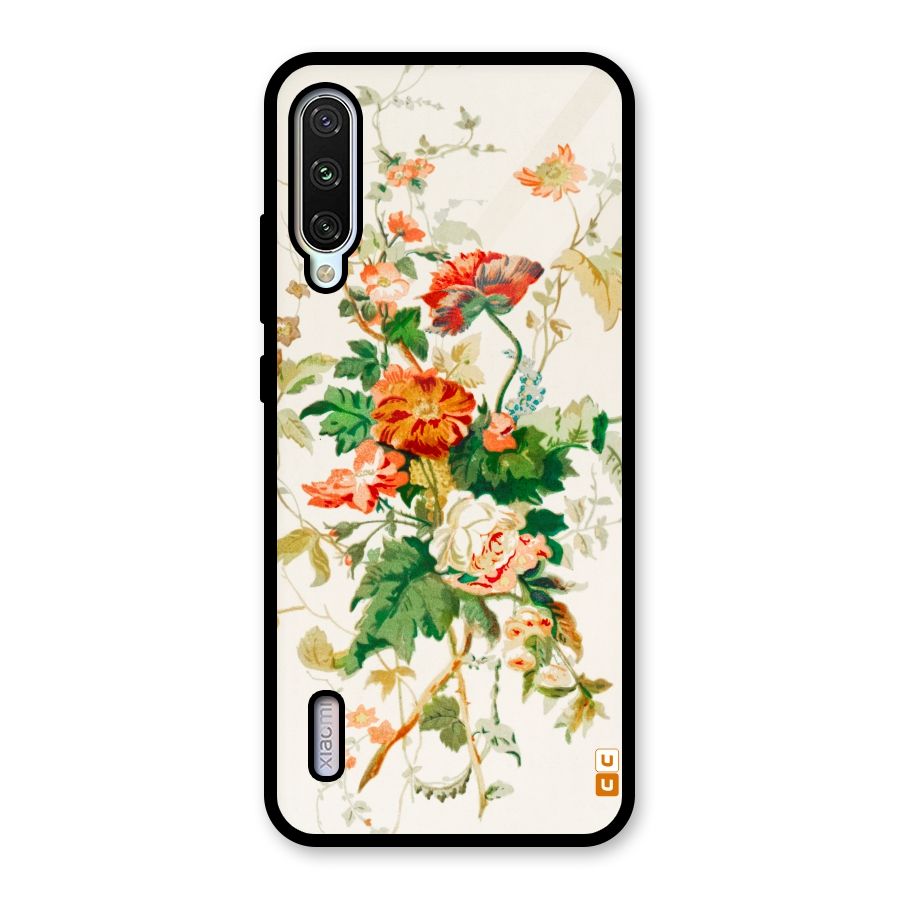 Summer Floral Glass Back Case for Mi A3