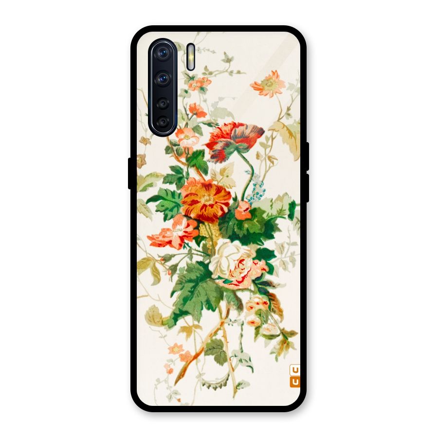 Summer Floral Glass Back Case for Oppo F15