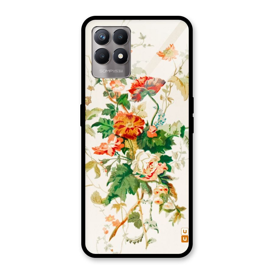 Summer Floral Glass Back Case for Realme Narzo 50