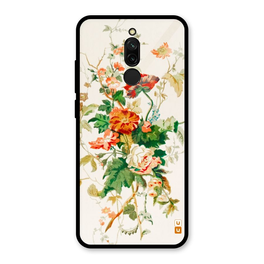 Summer Floral Glass Back Case for Redmi 8