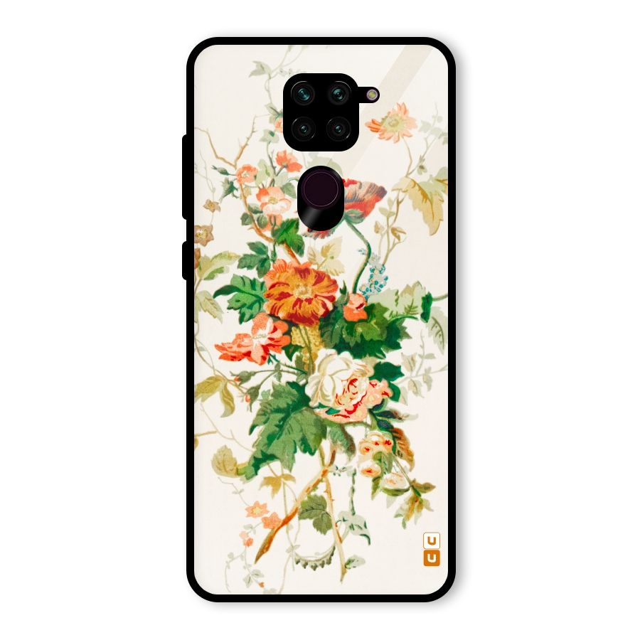 Summer Floral Glass Back Case for Redmi Note 9