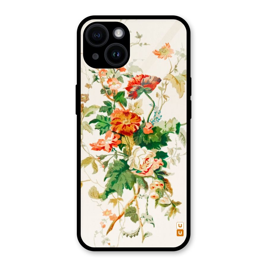 Summer Floral Glass Back Case for iPhone 14