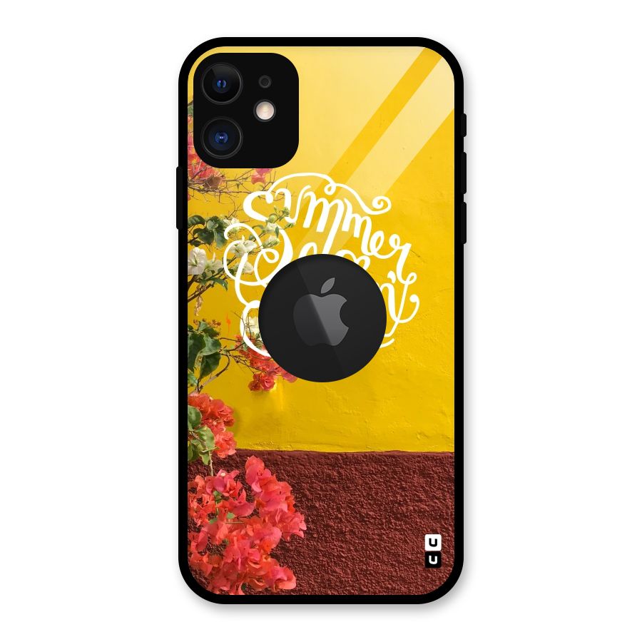 Summer Lovin Glass Back Case for iPhone 11 Logo Cut